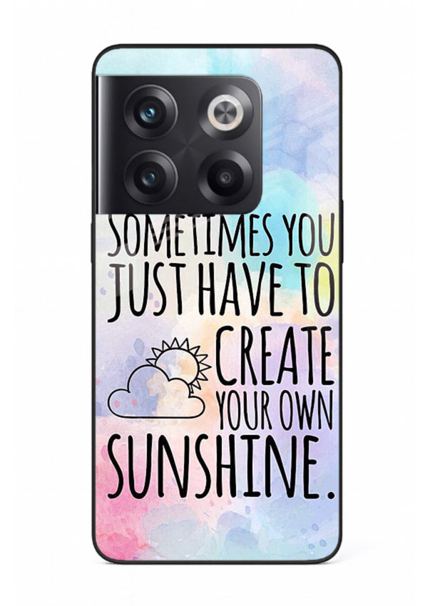 Sunny daisy artwork printed on OnePlus 10T glass back cover with cheerful uplifting tones.