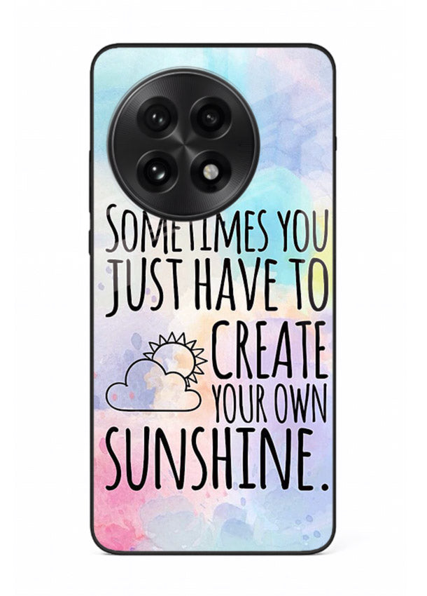 Sunny daisy artwork printed on OnePlus 13 glass back cover with cheerful uplifting tones.
