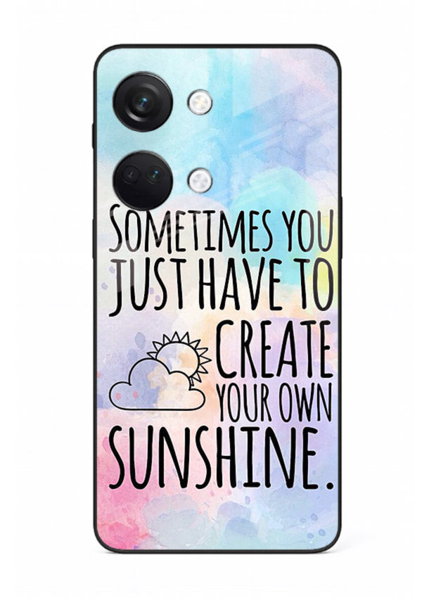 Sunny daisy artwork printed on OnePlus Nord 3 glass back cover with cheerful uplifting tones.