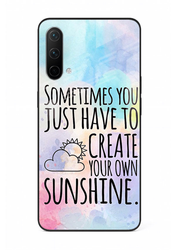 Sunny daisy artwork printed on OnePlus Nord CE 5G glass back cover with cheerful uplifting tones.