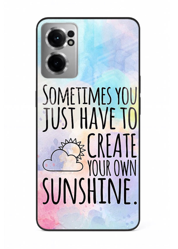Sunny daisy artwork printed on OnePlus Nord CE2 5G glass back cover with cheerful uplifting tones.