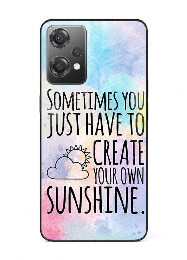 Sunny daisy artwork printed on OnePlus Nord CE2 Lite 5G glass back cover with cheerful uplifting tones.
