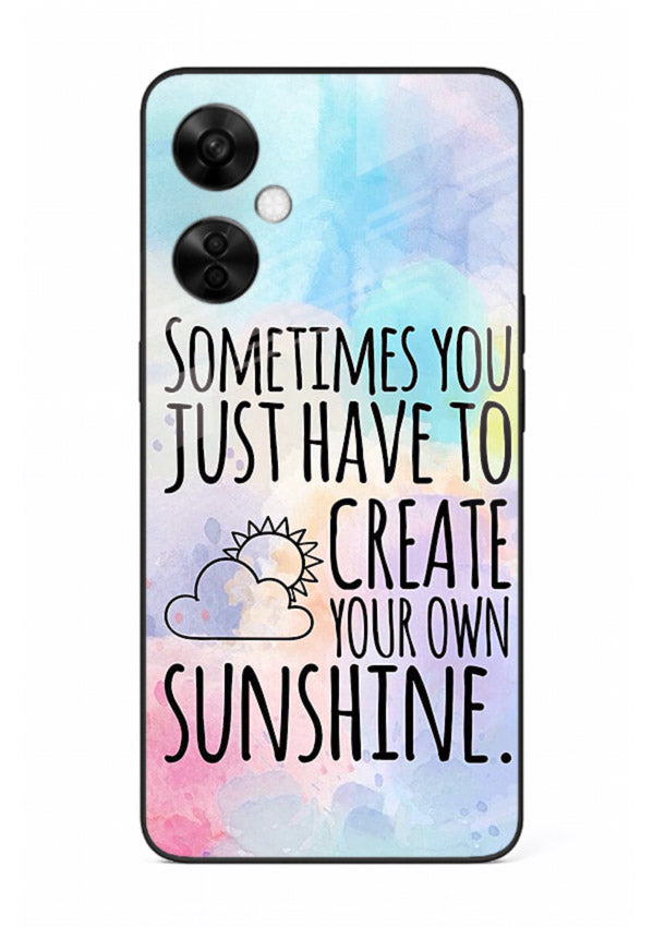Sunny daisy artwork printed on OnePlus Nord CE3 Lite glass back cover with cheerful uplifting tones.