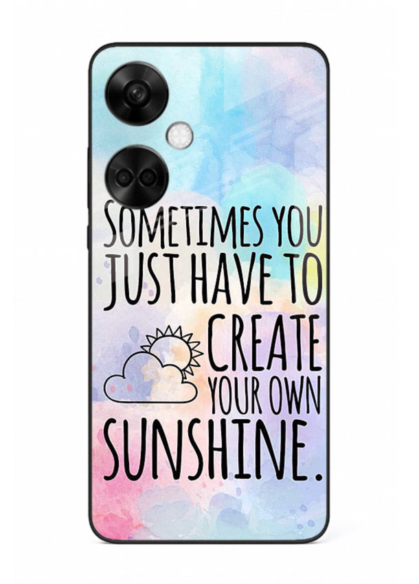 Sunny daisy artwork printed on OnePlus Nord CE3 glass back cover with cheerful uplifting tones.