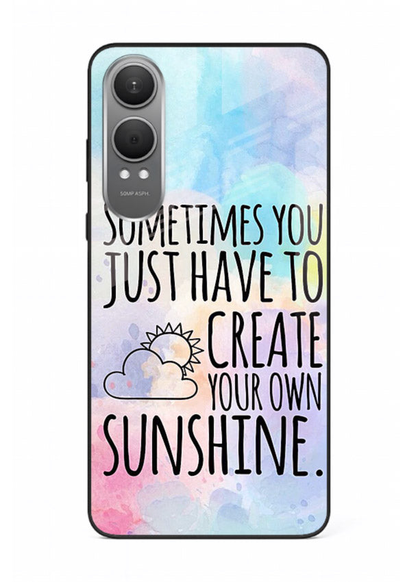 Sunny daisy artwork printed on OnePlus Nord CE4 Lite glass back cover with cheerful uplifting tones.