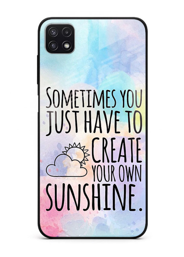 Sunny daisy artwork printed on Samsung F42 5G glass back cover with cheerful uplifting tones.