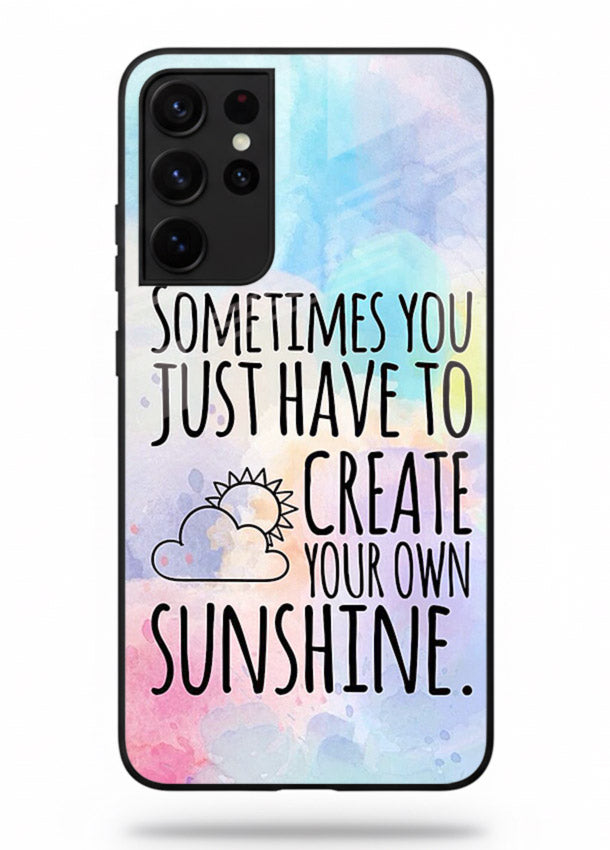 Sunny daisy artwork printed on Samsung S21 Ultra glass back cover with cheerful uplifting tones.