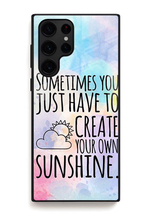 Sunny daisy artwork printed on Samsung S23 Ultra glass back cover with cheerful uplifting tones.