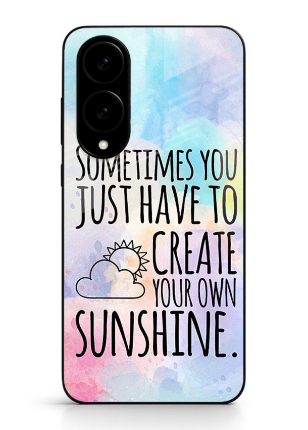 Sunny daisy artwork printed on Samsung S25 Edge glass back cover with cheerful uplifting tones.