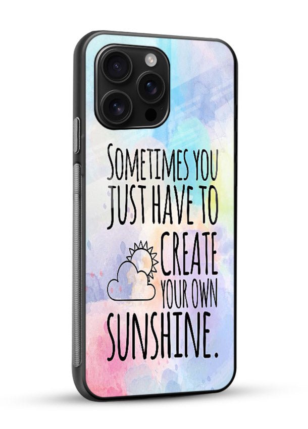 Sunny daisy artwork printed on glossy vibrant premium glass back cover with cheerful uplifting tones. - Angle Side