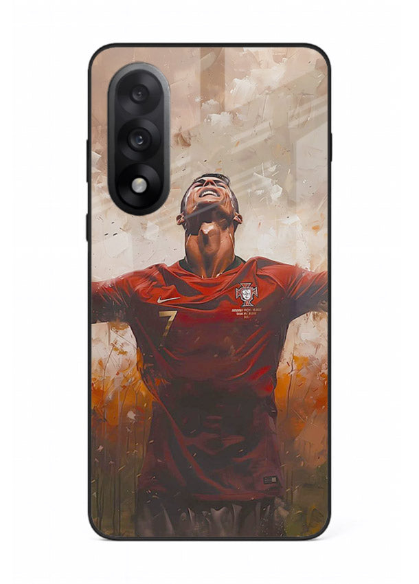 Football celebration artwork printed on glossy tempered glass OnePlus Nord 5 back cover