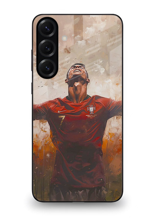 Football celebration artwork printed on glossy tempered glass Samsung M54 5G back cover