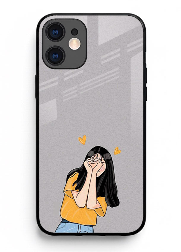 Cringe Emoji Boy funny emoji artwork iphone 12 mini glass back cover