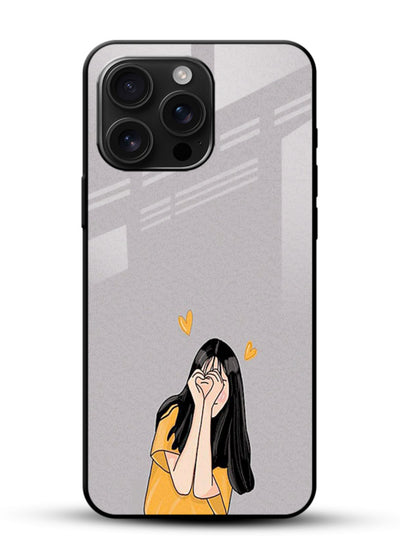 Cringe Emoji Boy funny emoji artwork glossy vibrant premium glass back cover - Angle Front