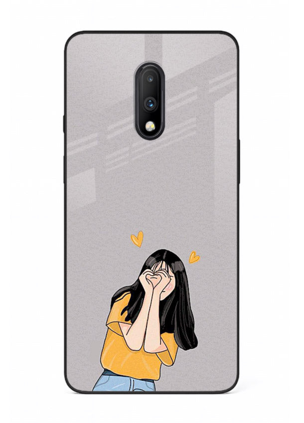 Cringe Emoji Boy funny emoji artwork OnePlus 7 glass back cover