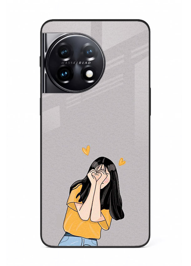Cringe Emoji Boy funny emoji artwork OnePlus 11R glass back cover