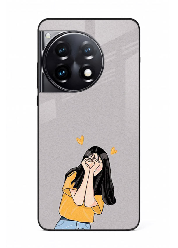 Cringe Emoji Boy funny emoji artwork OnePlus 12R glass back cover
