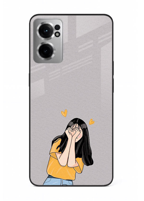 Cringe Emoji Boy funny emoji artwork OnePlus Nord CE2 5G glass back cover