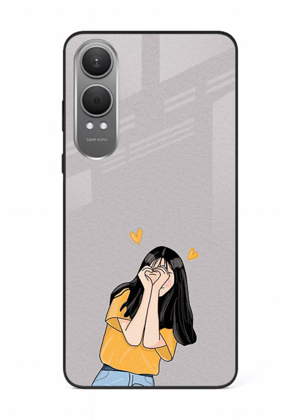 Cringe Emoji Boy funny emoji artwork OnePlus Nord CE4 Lite glass back cover