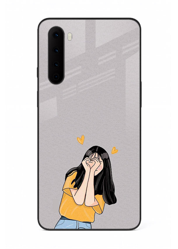 Cringe Emoji Boy funny emoji artwork OnePlus Nord glass back cover