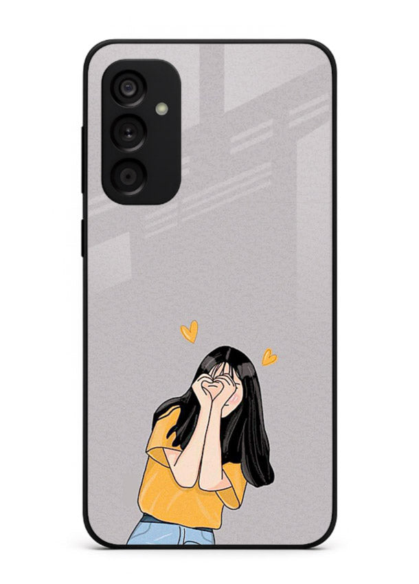 Cringe Emoji Boy funny emoji artwork Samsung A14 5G glass back cover
