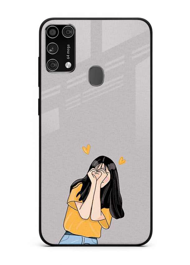 Cringe Emoji Boy funny emoji artwork Samsung M31 Prime glass back cover