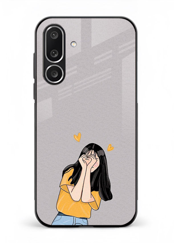 Cringe Emoji Boy funny emoji artwork Samsung M36 5G glass back cover