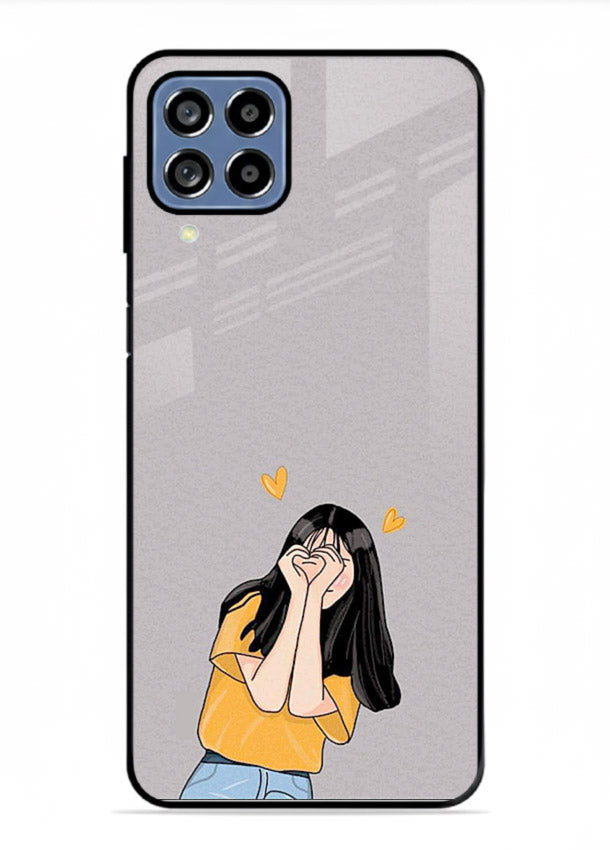 Cringe Emoji Boy funny emoji artwork Samsung F22 4G glass back cover