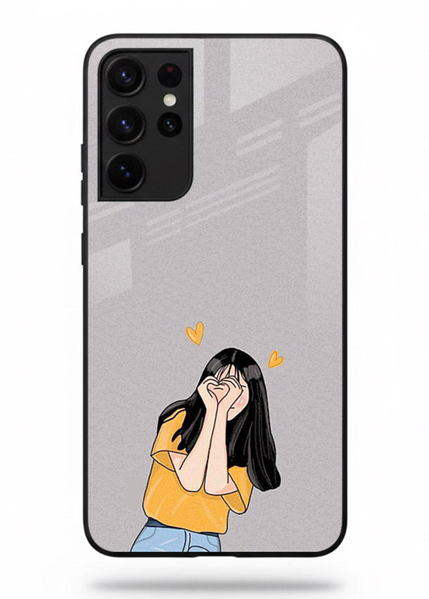 Cringe Emoji Boy funny emoji artwork Samsung S21 Ultra glass back cover