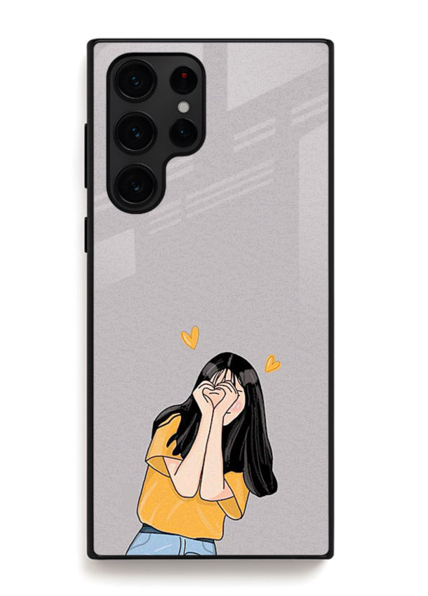 Cringe Emoji Boy funny emoji artwork Samsung S23 Ultra glass back cover