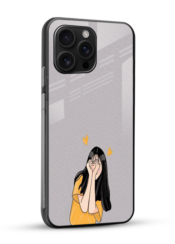 Cringe Emoji Boy funny emoji artwork glossy vibrant premium glass back cover - Angle Side