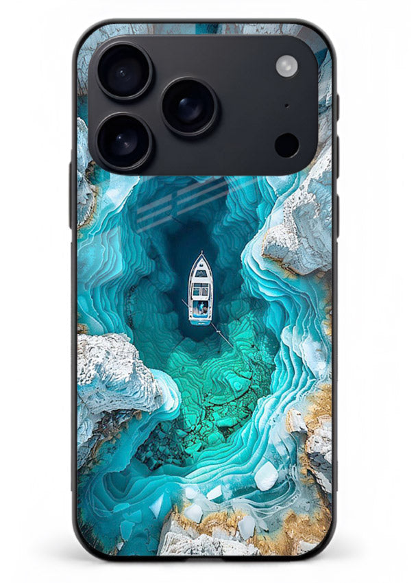 Crystal Cave Lake glowing crystal cave artwork iphone 18 pro max glass back cover