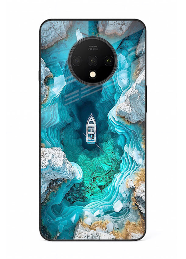 Crystal Cave Lake glowing crystal cave artwork OnePlus 7T glass back cover