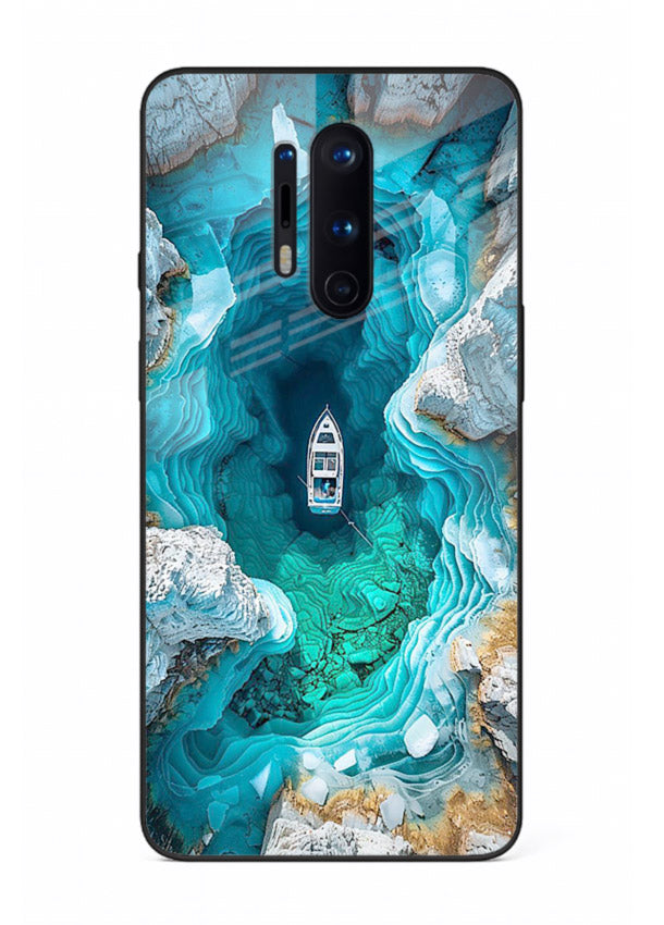 Crystal Cave Lake glowing crystal cave artwork OnePlus 8 Pro glass back cover