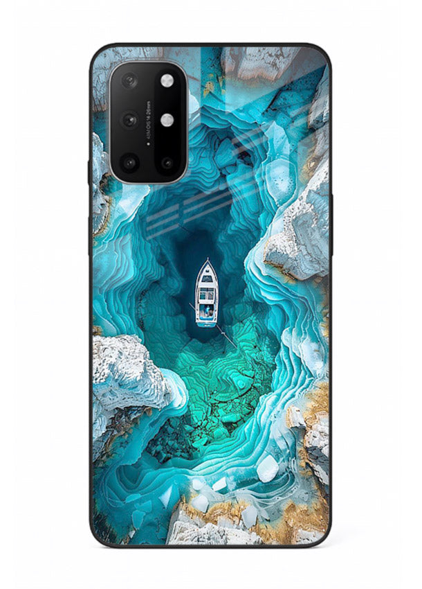 Crystal Cave Lake glowing crystal cave artwork OnePlus 8T glass back cover