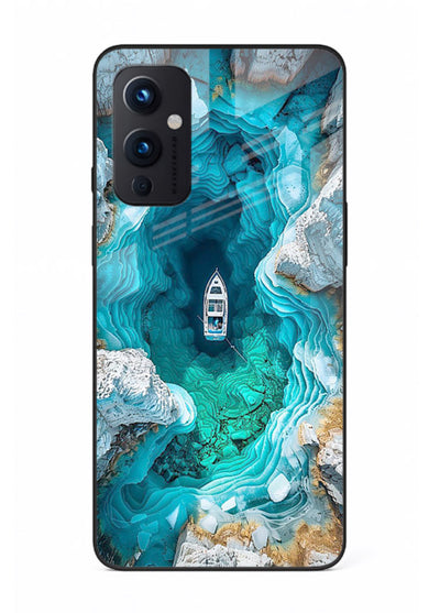 Crystal Cave Lake glowing crystal cave artwork OnePlus 9 Pro glass back cover
