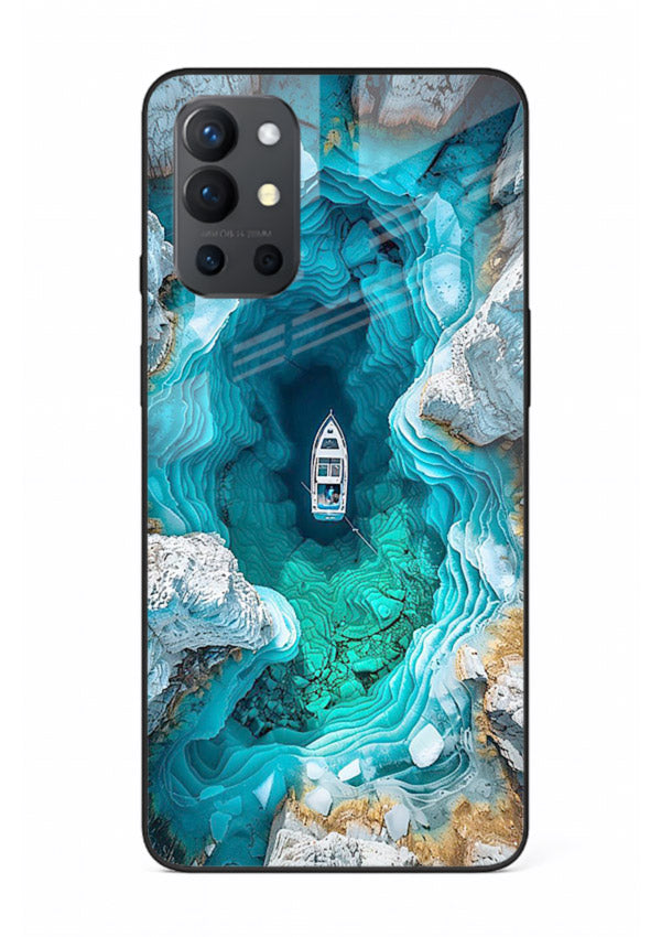 Crystal Cave Lake glowing crystal cave artwork OnePlus 9R glass back cover