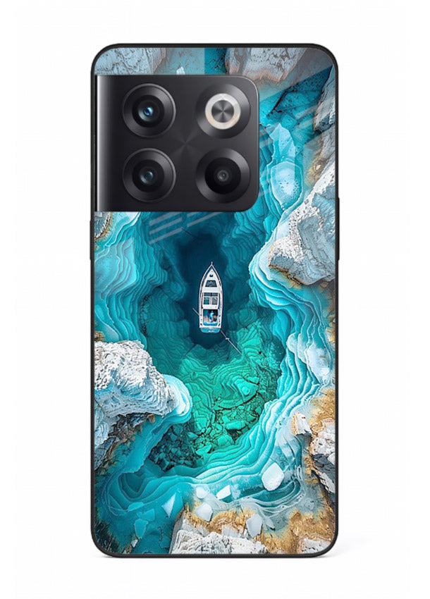 Crystal Cave Lake glowing crystal cave artwork OnePlus 10T glass back cover