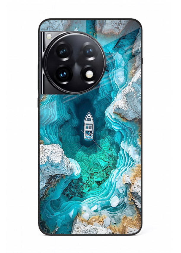 Crystal Cave Lake glowing crystal cave artwork OnePlus 12R glass back cover