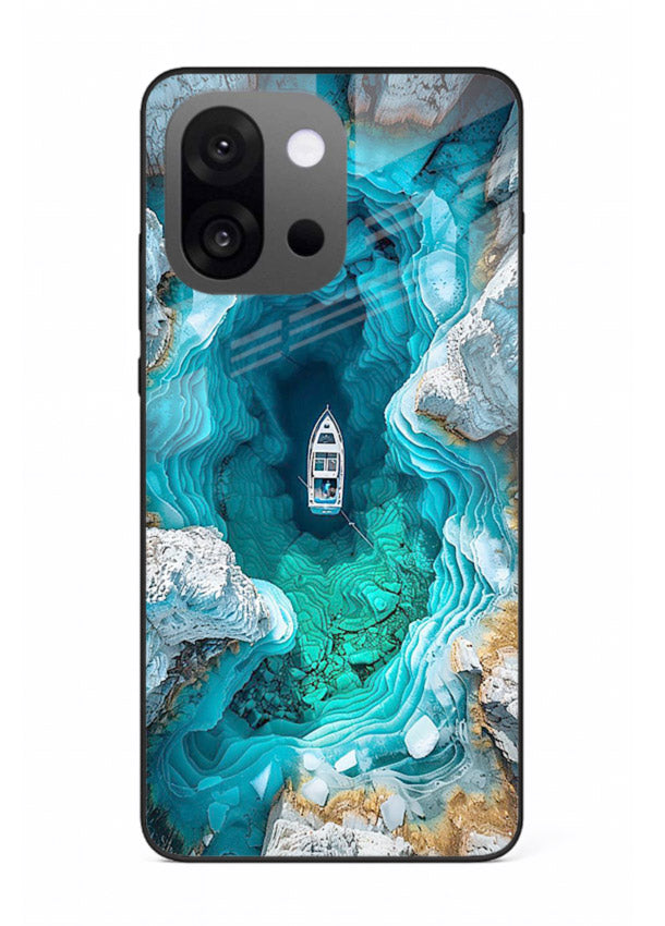 Crystal Cave Lake glowing crystal cave artwork OnePlus 13s glass back cover