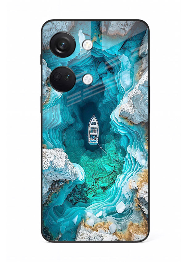 Crystal Cave Lake glowing crystal cave artwork OnePlus Nord 3 glass back cover