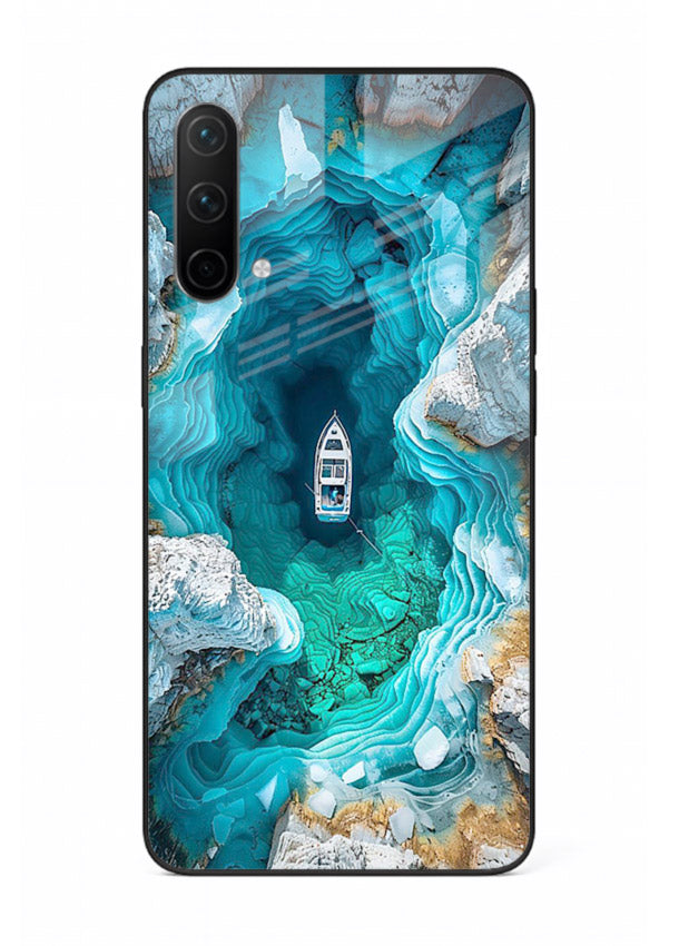 Crystal Cave Lake glowing crystal cave artwork OnePlus Nord CE 5G glass back cover