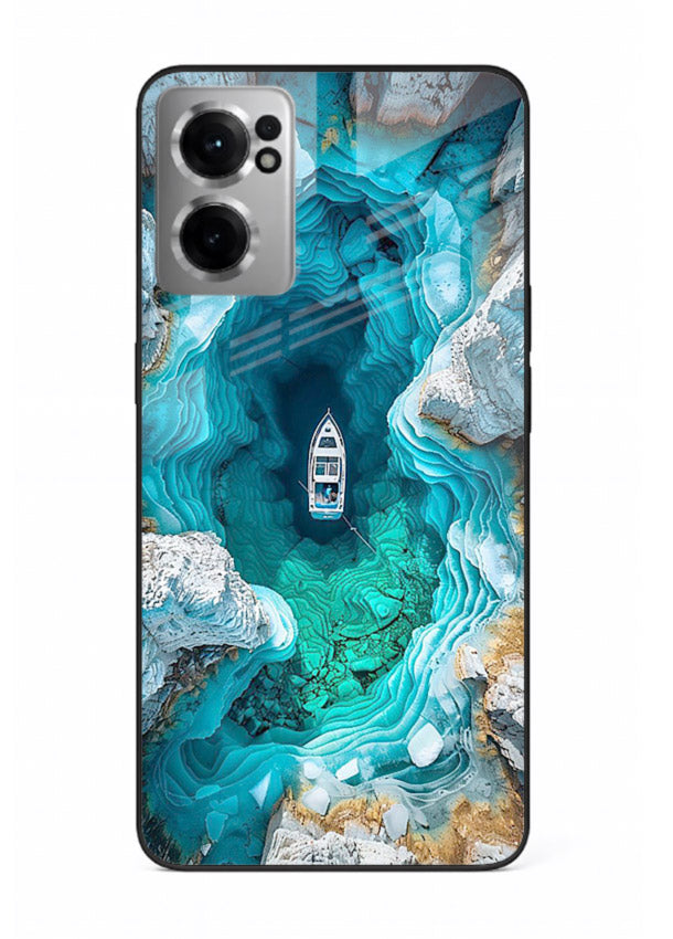Crystal Cave Lake glowing crystal cave artwork OnePlus Nord CE2 5G glass back cover