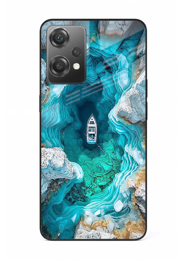 Crystal Cave Lake glowing crystal cave artwork OnePlus Nord CE2 Lite 5G glass back cover