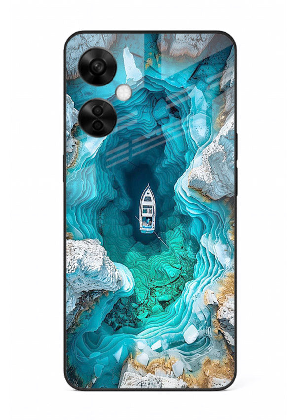 Crystal Cave Lake glowing crystal cave artwork OnePlus Nord CE3 Lite glass back cover