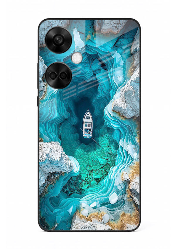 Crystal Cave Lake glowing crystal cave artwork OnePlus Nord CE3 glass back cover