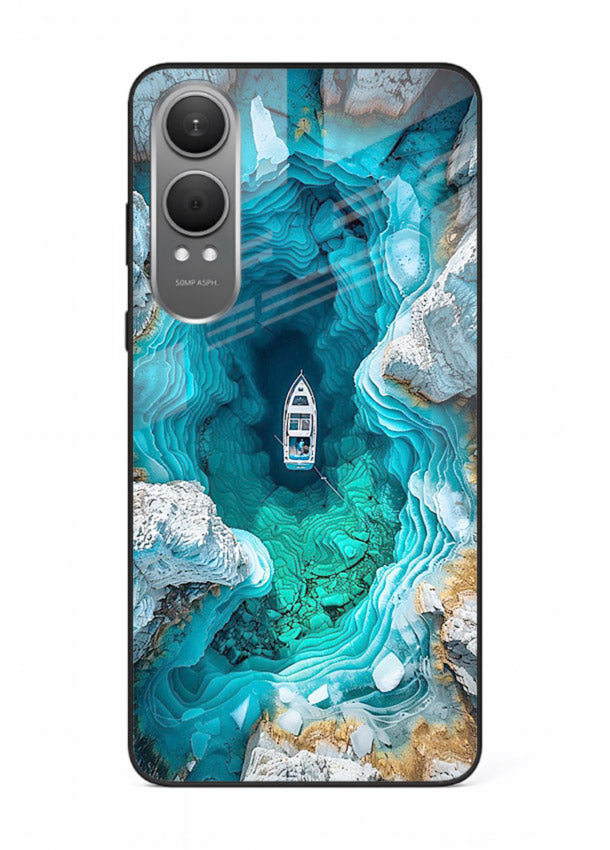 Crystal Cave Lake glowing crystal cave artwork OnePlus Nord CE4 Lite glass back cover