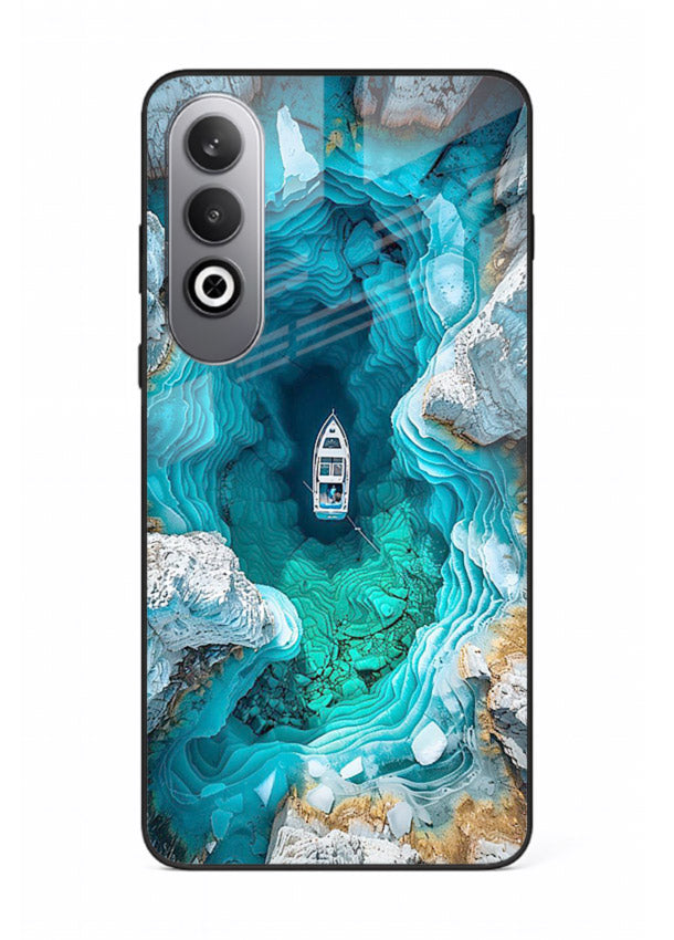 Crystal Cave Lake glowing crystal cave artwork OnePlus Nord CE4 glass back cover
