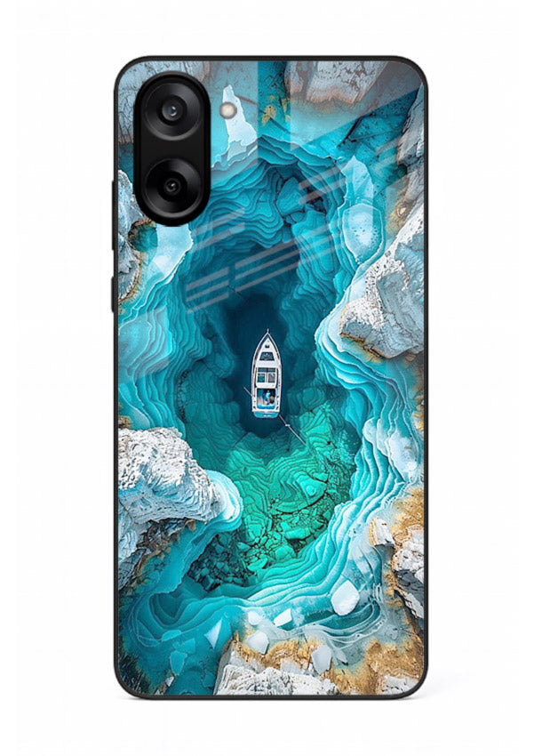 Crystal Cave Lake glowing crystal cave artwork OnePlus Nord CE5 glass back cover
