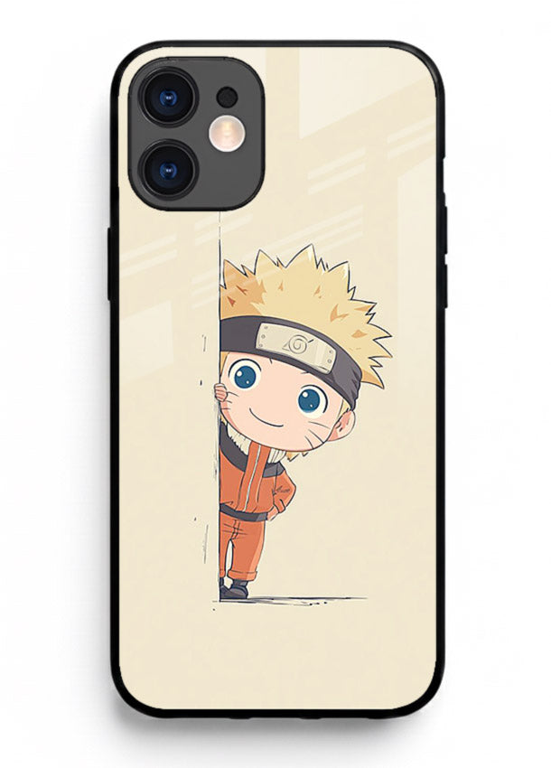 cute baby naruto chibi anime art iphone 12 glass cover adorable character case